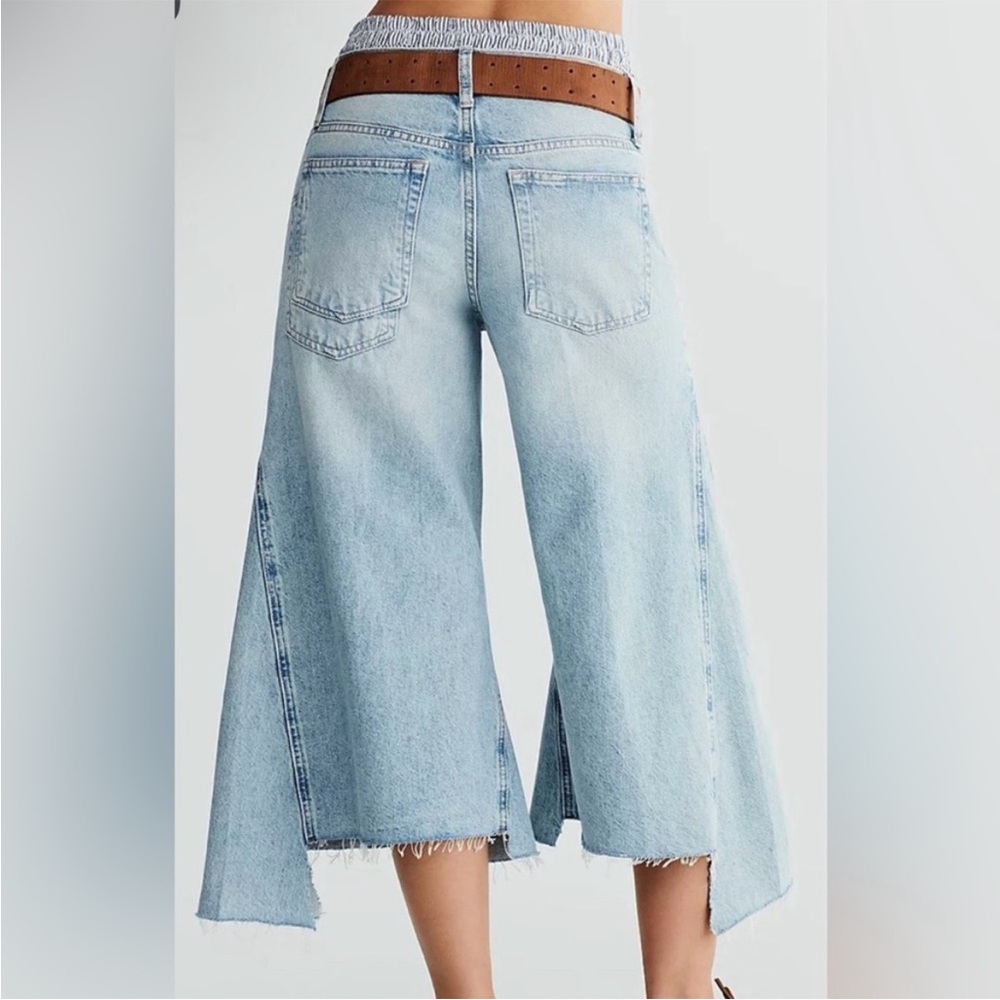 NEW We The Free Ripple Wide-Leg Crop Jeans Sz 28 - Picture 3 of 7